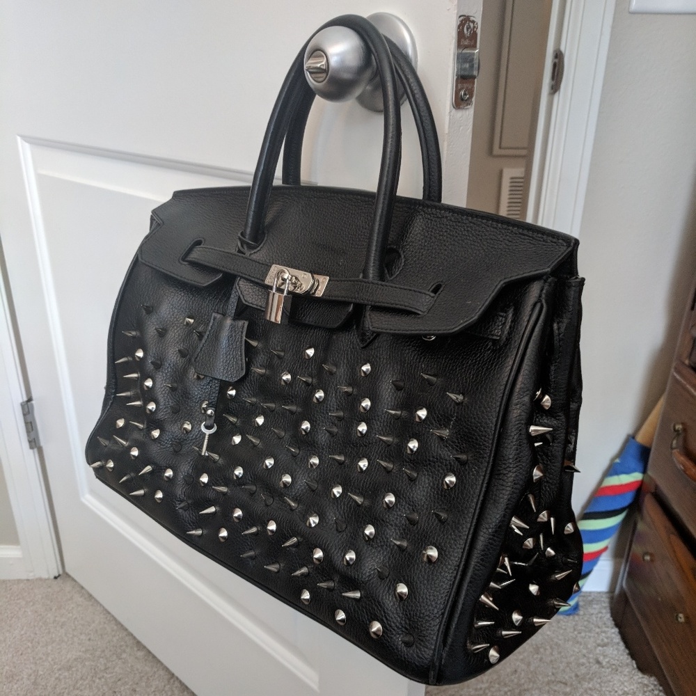 Baginc Lady Gaga studded Melrose bag